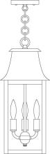 Arroyo Craftsman ORH-8CS-BZ - 8" orpington pendant
