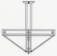 Arroyo Craftsman PCH-36CS-P - 36" prairie inverted chandelier