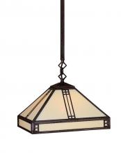 Arroyo Craftsman PSH-12TN-BK - 12" prairie stem hung pendant