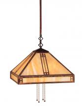 Arroyo Craftsman PSH-15M-S - 15" prairie stem hung pendant