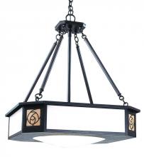 Arroyo Craftsman SCCH-21OF-P - 21" saint clair inverted chandelier