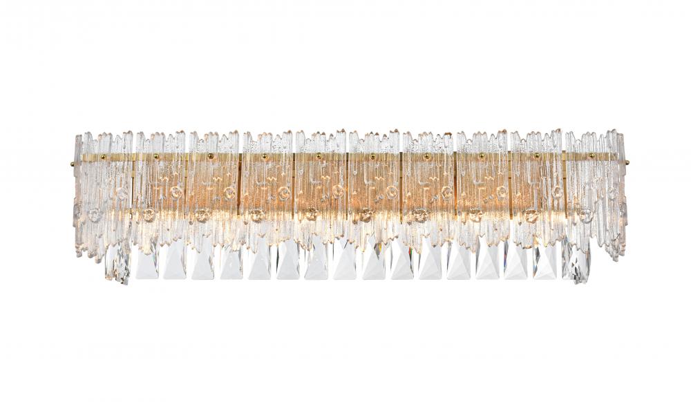 Emilia Wall Sconce L27"W6"H7" E12 L6 Satin Gold
