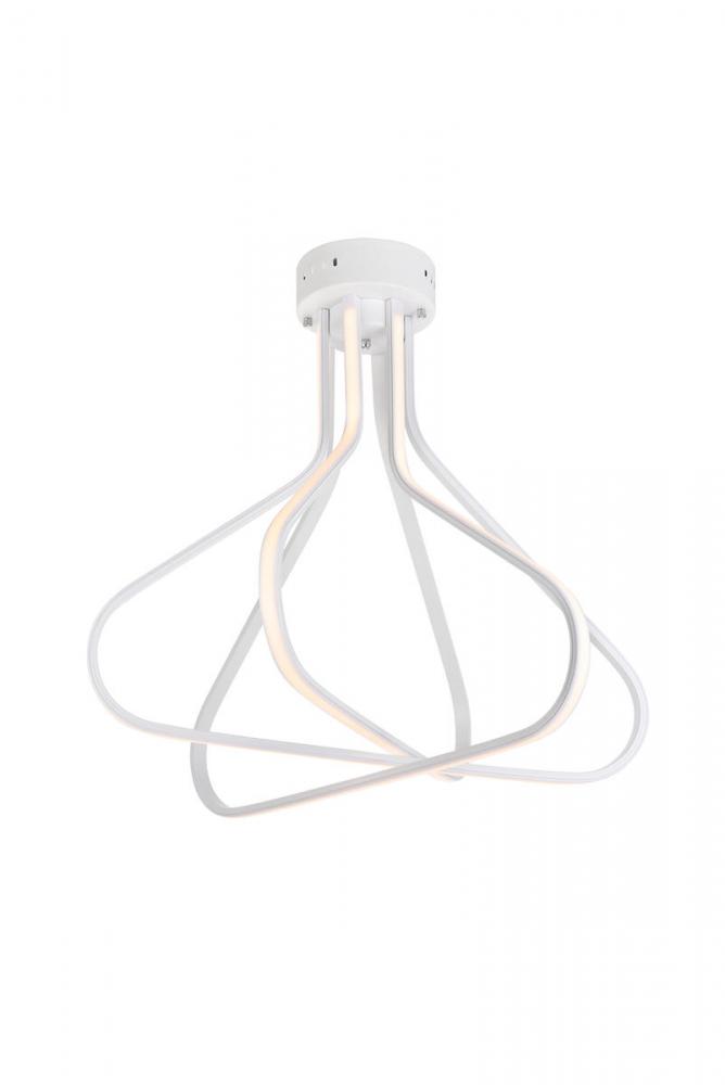 Dahlia LED FLUSH L26"H27"42W WH