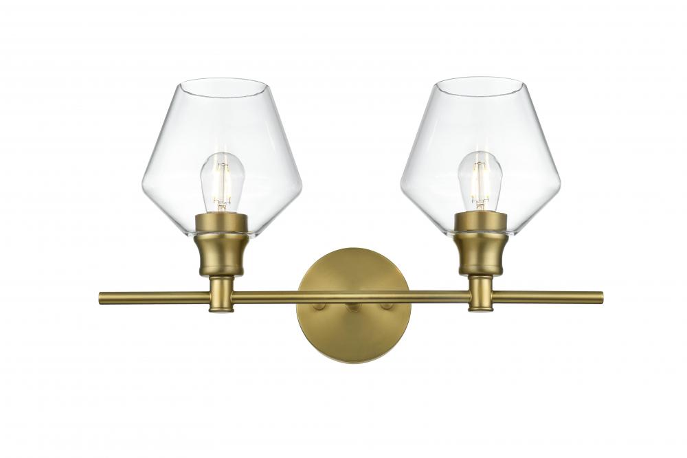Gene Wall L19.1W8H10.5 Satin Gold C/GL