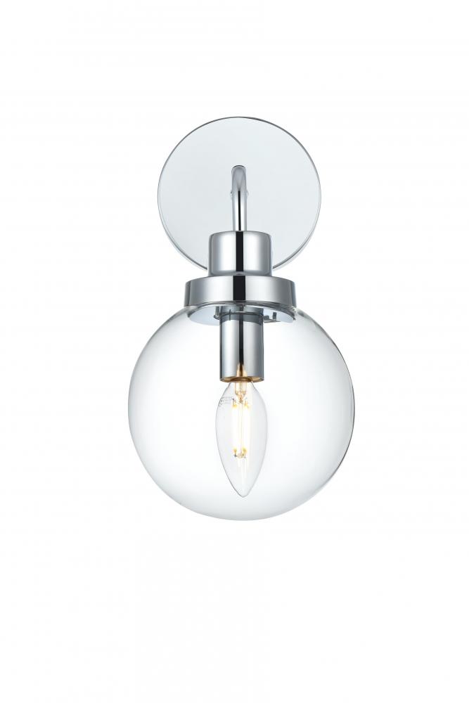 Hanson Wall Sconce L5.9"H11.7"E8.1"  C/GL Chrome