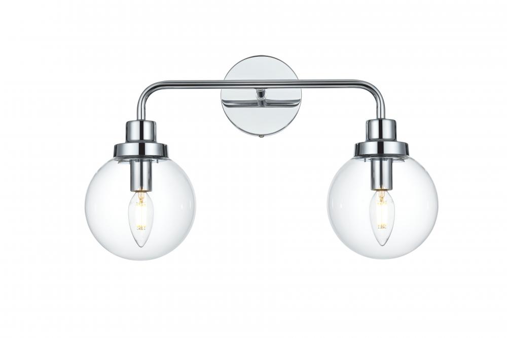 Hanson Wall Sconce L18.6"H11.7"E7.7"  C/GL Chrome