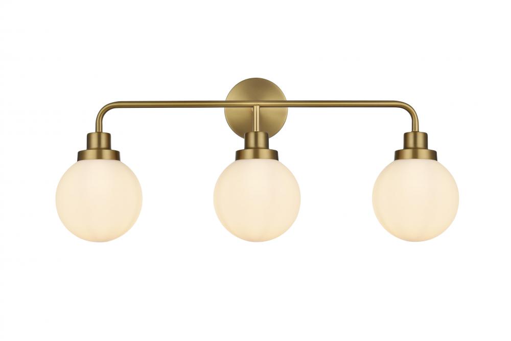 Hanson Wall Sconce L27.6"H11.7"E7.7" W/GL Satin Gold