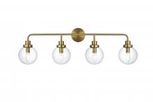Elegant LD7037W38SG - Hanson Wall Sconce L37.2"H11.7"E7.7" C/GL Satin Gold